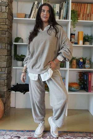 Terry B Classic Sweatshirt Stone 